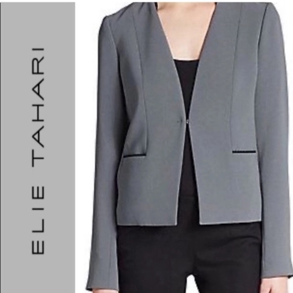 Elie Tahari Jackets & Blazers - Elie Tahari - Women's Charcoal Blazer size 8